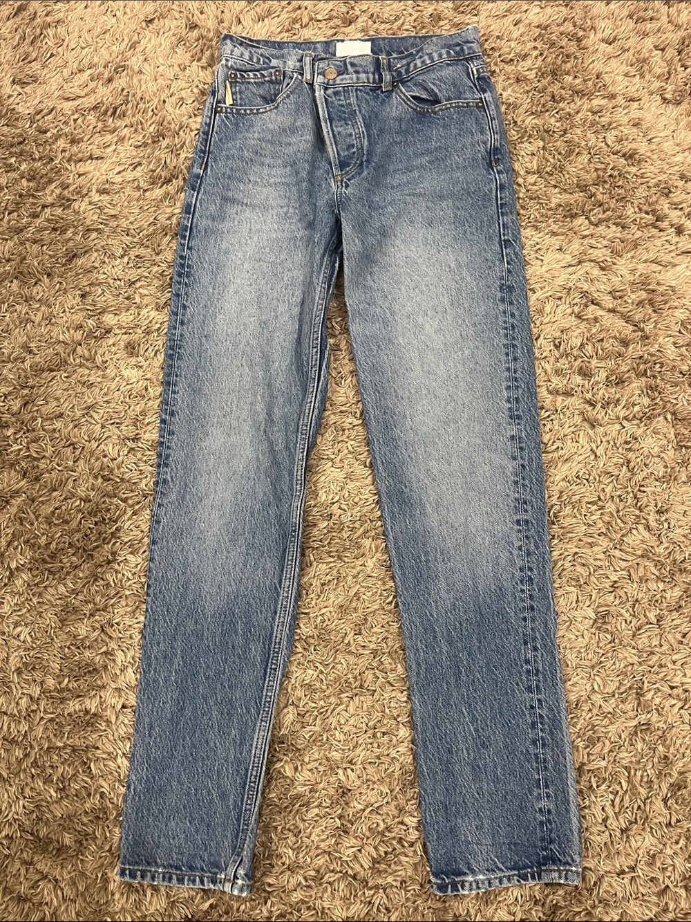 Boyish Straight-Leg Jeans in Light Blue Wash